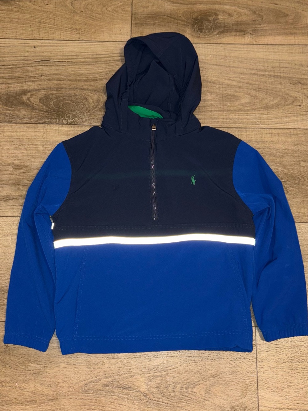 Polo by Ralph Lauren Navy & Royal Blue Half-Zip Hooded Sweater
